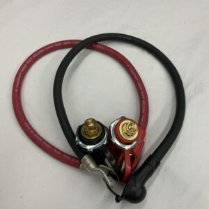 A Hood Assist Kit in Red and Black Color Tubes