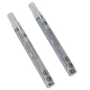 Two Touch Up Pens in White With a Black Color Label